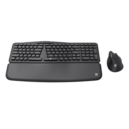 Redragon BS7162 Wireless Keyboard and Mouse Combo, 108 Keys 2.4Ghz Wireless Low-Profile Membrane Keyboard w/Sloping Comfy Design, Wrist Rest, 4000 DPI Max Ergonomic Mouse