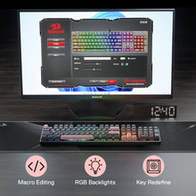 Redragon K556 SE Wired Gaming Keyboard, 104 Keys Hot-Swap Mechanical Keyboard w/Original Aluminum Base, Upgraded Socket, Noise Dampening Kit, PBT Keycaps & Custom Linear Switch, Dawn Sakura Color