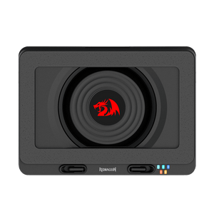 Redragon GCP512 Laptop Cooling Pad with 5.9" Fan, Rapid Cooling for 15-17 Inch Laptops, Variable Speed Control, 4 Adjustable Heights, RGB Quiet Cooling Pad with Phone Stand