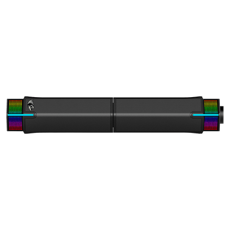 Redragon GS511 Wireless RGB Desktop Speakers, 2.0 PC Gaming Soundbar w/BT 5.3/USB Mode, Dual-Play Design, Rich Stereo Sound and Bass, RGB Backlight & All-in-one Control, USB Powered