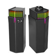 Redragon GS511 Wireless RGB Desktop Speakers, 2.0 PC Gaming Soundbar w/BT 5.3/USB Mode, Dual-Play Design, Rich Stereo Sound and Bass, RGB Backlight & All-in-one Control, USB Powered