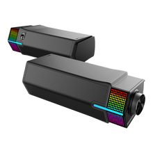 Redragon GS511 Wireless RGB Desktop Speakers, 2.0 PC Gaming Soundbar w/BT 5.3/USB Mode, Dual-Play Design, Rich Stereo Sound and Bass, RGB Backlight & All-in-one Control, USB Powered