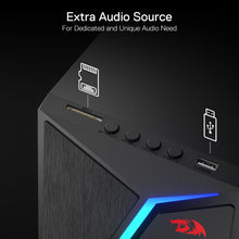 Redragon GS520 PRO Computer Gaming Speakers with Subwoofer, 2.1 Channel RGB Stereo Speakers for Desktop w/Massive 45W Max Power, Unparalleled Adjustable Bass, Bluetooth 5.0, SD & 3.5mm AUX Inputs