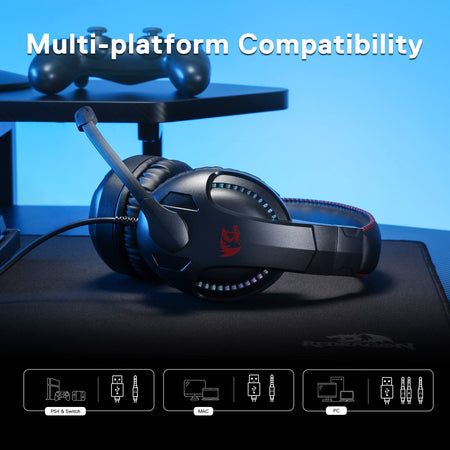 Redragon H211 Cronus Black/White Wired Gaming Headset - Image 5