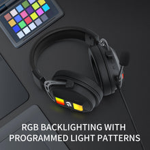 Redragon H375 Wired Gaming Headset, 53mm Drivers 7.1 Surround Sound, Detachable Noise Cancelling Mic, USB Computer Headset with RGB, Lightweight Design for PC/Laptop/PS4
