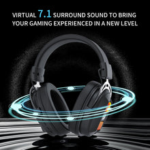 Redragon H375 Wired Gaming Headset, 53mm Drivers 7.1 Surround Sound, Detachable Noise Cancelling Mic, USB Computer Headset with RGB, Lightweight Design for PC/Laptop/PS4