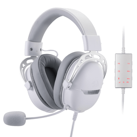 Redragon H376 Aurora Wired Gaming Headset, Virtual 7.1 Surround Sound, 40mm Drivers, in-line Control with EQ Mode, Over-Ear Headphones Works for PC/PS5/NS