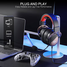 Redragon H730 USB Wired Gaming Headset - 53mm Drivers, 360° Spatial Sound, Detachable Noise-Canceling Microphone, Magnetic Replaceable Ear Cushions, Over-Ear Headphones Works for PC/PS4/PS5