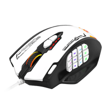 Redragon M908WB Impact RGB LED MMO Gaming Mouse with 12 Side Buttons, Optical Wired Ergonomic Mouse with Max 24,000 DPI, High Precision, 18 Programmable Macro Shortcuts, Comfort Grip