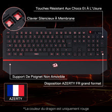 Gaming keyboard with features highlighted on a dark background