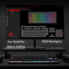 Redragon K516 PRO Shiva TKL RGB Wireless Membrane Gaming Keyboard, 87 Keys Mechanical-Feel Keyboard w/Smooth Linear Switch, On-Board Macro & Multimedia Keys, 16.8M RGB Backlit, Software Supported