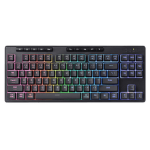 Redragon K516 PRO Shiva TKL RGB Wireless Membrane Gaming Keyboard, 87 Keys Mechanical-Feel Keyboard w/Smooth Linear Switch, On-Board Macro & Multimedia Keys, 16.8M RGB Backlit, Software Supported