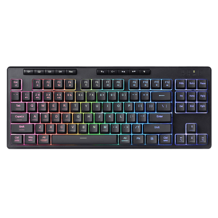 Redragon K516 PRO Shiva TKL RGB Wireless Membrane Gaming Keyboard, 87 Keys Mechanical-Feel Keyboard w/Smooth Linear Switch, On-Board Macro & Multimedia Keys, 16.8M RGB Backlit, Software Supported