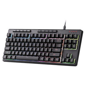 Redragon K516 Shiva TKL Wired RGB Membrane Gaming Keyboard, 87 Keys Mechanical-Feel Keyboard w/Smooth Linear Switch, On-Board Macro & Dedicated Multimedia Keys, 16.8M RGB Backlit, Software Supported
