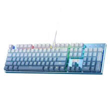 Redragon K556 SE RGB LED Backlit Wired Mechanical Gaming Keyboard, Aluminum Base, 104 Keys Upgraded Socket, 3.5mm Sound Absorbing Foams, Hot-Swap Linear Quiet Red Switch, Gradient Blue