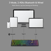 Redragon K628 PRO SE 75% 3-Mode Wireless RGB Gaming Keyboard, 78 Keys Full-Transparent Hot-Swap Compact Mechanical Keyboard w/Upgraded Socket, Dedicated Arrow Keys & Numpad, Translucent Custom Switch