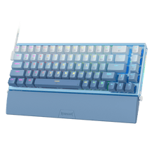 Redragon K641 65% Aluminum RGB Mechanical Keyboard, Wired 68 Keys Compact Gaming Keyboard w/ 3.5mm Sound Absorbing Foams, Detachable Wrist Rest, Gradient Keycaps, Upgraded Hot-Swap Socket