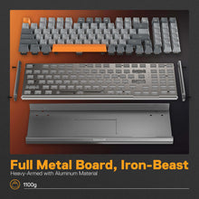 Redragon K648 90% Wired Aluminum RGB Gaming Keyboard, 94 Keys Tactical Mechanical Keyboard w/Hot-Swap Socket, Rock-Solid Metal Board Built-in Noise Absorbing Foams & Wrist Support, Quiet Red Switch