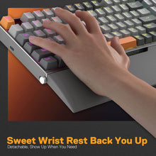 Redragon K648 90% Wired Aluminum RGB Gaming Keyboard, 94 Keys Tactical Mechanical Keyboard w/Hot-Swap Socket, Rock-Solid Metal Board Built-in Noise Absorbing Foams & Wrist Support, Quiet Red Switch