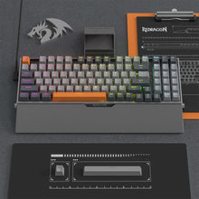 Redragon K648 90% Wired Aluminum RGB Gaming Keyboard, 94 Keys Tactical Mechanical Keyboard w/Hot-Swap Socket, Rock-Solid Metal Board Built-in Noise Absorbing Foams & Wrist Support, Quiet Red Switch