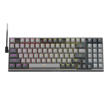 Redragon K648 90% Wired Aluminum RGB Gaming Keyboard, 94 Keys Tactical Mechanical Keyboard w/Hot-Swap Socket, Rock-Solid Metal Board Built-in Noise Absorbing Foams & Wrist Support, Quiet Red Switch