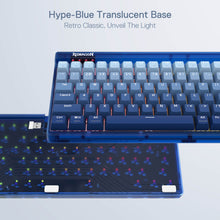 Redragon K656 PRO 3-Mode Wireless RGB Gaming Keyboard, 100 Keys Mechanical Keyboard w/Translucent Board, Hot-Swappable Socket, Sound Absorbing Foam & Custom Tactile Switch, Gradient BlueMade