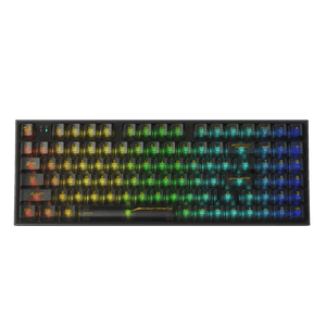 Redragon K658 PRO SE 90% 3-Mode Wireless RGB Gaming Keyboard, 94 Keys Full-Transparent Hot-Swap Mechanical Keyboard w/Upgraded Socket, Sound Absorbing Foams, Full Numpad, Translucent Custom Switch