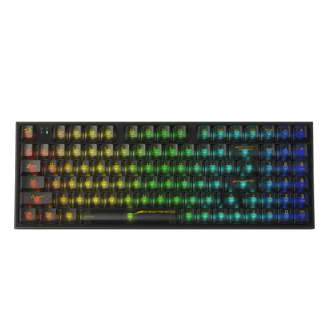 Redragon K658 PRO SE 90% 3-Mode Wireless RGB Gaming Keyboard, 94 Keys Full-Transparent Hot-Swap Mechanical Keyboard w/Upgraded Socket, Sound Absorbing Foams, Full Numpad, Translucent Custom Switch