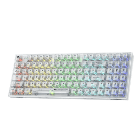 Redragon K658 PRO SE 90% 3-Mode Wireless RGB Gaming Keyboard, 94 Keys Full-Transparent Hot-Swap Mechanical Keyboard w/Upgraded Socket, Sound Absorbing Foams, Full Numpad, Translucent Custom Switch