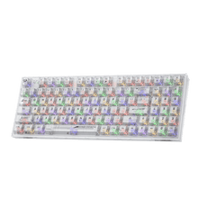 Redragon K658 PRO SE 90% 3-Mode Wireless RGB Gaming Keyboard, 94 Keys Full-Transparent Hot-Swap Mechanical Keyboard w/Upgraded Socket, Sound Absorbing Foams, Full Numpad, Translucent Custom Switch
