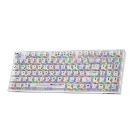 Redragon K658 PRO SE 90% 3-Mode Wireless RGB Gaming Keyboard, 94 Keys Full-Transparent Hot-Swap Mechanical Keyboard w/Upgraded Socket, Sound Absorbing Foams, Full Numpad, Translucent Custom Switch