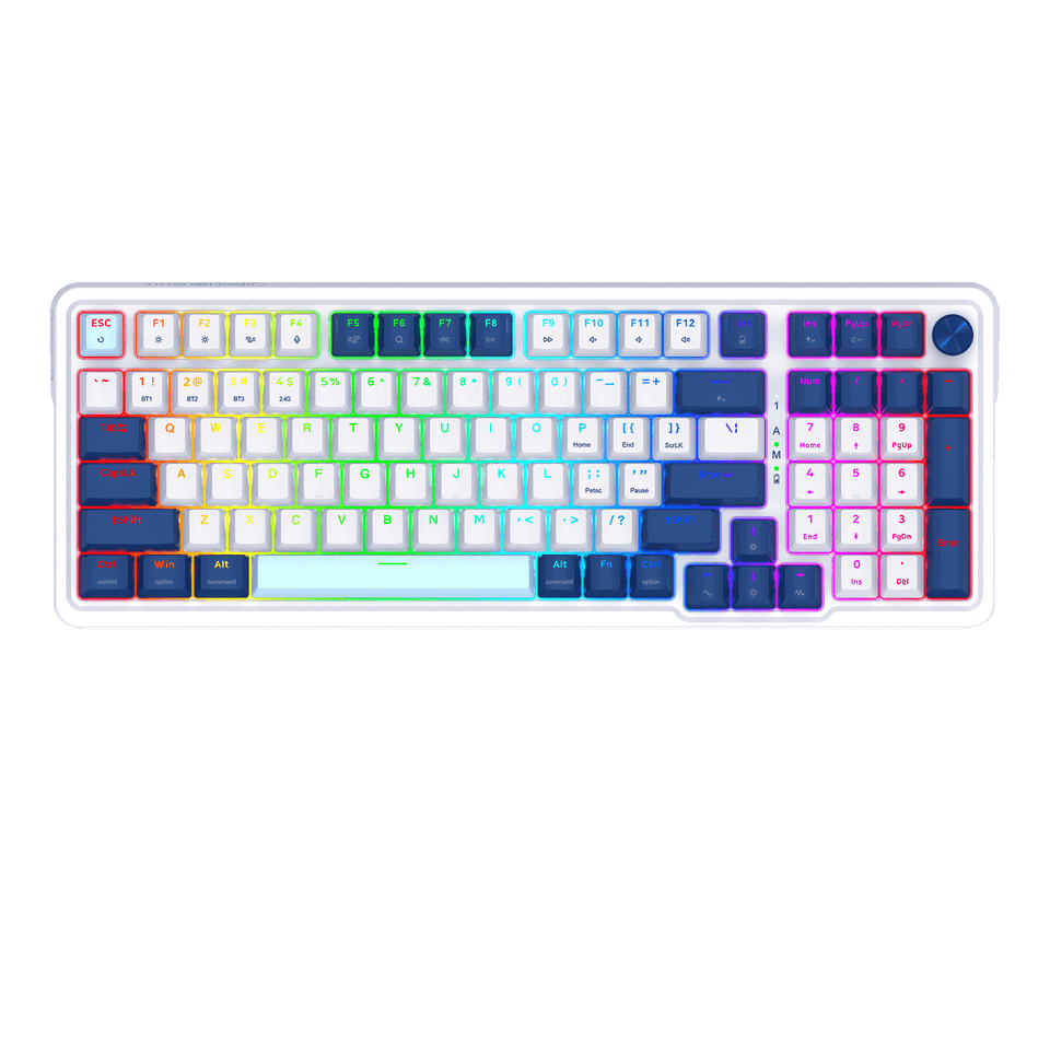 Redragon K686 PRO 98 Keys Wireless Gasket RGB Gaming Keyboard, 3-Mode Win/Mac Mechanical Keyboard