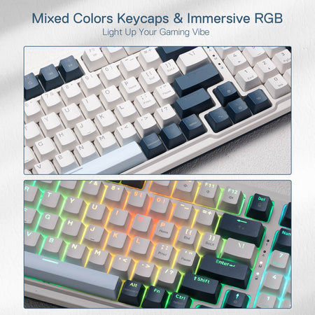 Redragon K686 PRO 98 Keys Wireless Gasket RGB Gaming Keyboard, 3-Mode Win/Mac Mechanical Keyboard