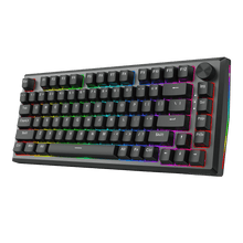 Redragon K687 Wired CNC Gasket Gaming Keyboard, 81 Keys Mechanical Keyboard w/Premium CNC Aluminum Board, Easy-Control Knob, 5-Layer Noise Dampening, Custom Linear Switch