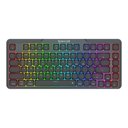 Redragon K706 PRO 75% Wireless Gasket RGB Gaming Keyboard, 3-Modes 82 Keys Compact Mechanical Keyboard w/Ultra Slim Board, Low-Profile Linear Red Switch and Dual Win/MAC System
