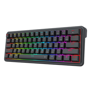 Redragon K722 60% Wired Gasket RGB Gaming Keyboard, 61 Keys Hot-Swap Compact Mechanical Keyboard w/Free-Mod Socket, 3-Layer Noise Dampening, Quiet Custom Linear Switch