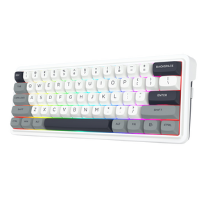 Redragon K722 PRO 60% Wireless Gasket RGB Gaming Keyboard, 61 Keys Hot-Swap Compact Mechanical Keyboard w/Free-Mod Socket, 5-Layer Noise Dampening & Round PBT Keycaps, Quiet Custom Linear Switch
