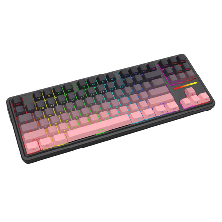 Redragon K728 PRO 80% Wireless Gasket Gaming Keyboard, 3-Mode 87 Keys TKL Mechanical Keyboard w/South-Facing LED & Hot-Swap Socket, 5-Layer Noise Dampening, Custom Linear Switch, PBT Gradient Keycaps