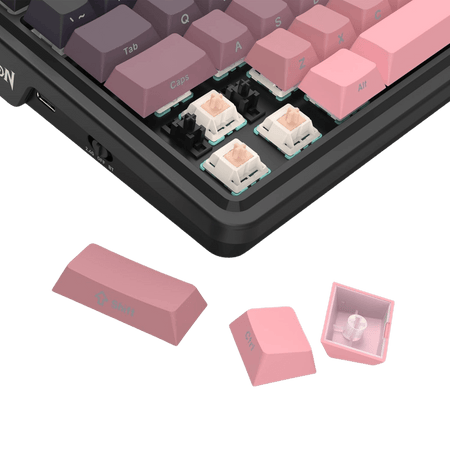 Redragon K728 PRO 80% Wireless Gasket Gaming Keyboard, 3-Mode 87 Keys TKL Mechanical Keyboard w/South-Facing LED & Hot-Swap Socket, 5-Layer Noise Dampening, Custom Linear Switch, PBT Gradient Keycaps