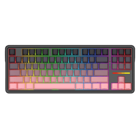 Redragon K728 PRO 80% Wireless Gasket Gaming Keyboard, 3-Mode 87 Keys TKL Mechanical Keyboard w/South-Facing LED & Hot-Swap Socket, 5-Layer Noise Dampening, Custom Linear Switch, PBT Gradient Keycaps