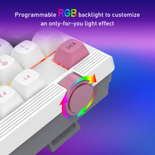 Redragon K729 80% Wired Gasket RGB Gaming Keyboard, 87 Keys TKL Mechanical Keyboard w/Dedicated Knob Control, Hot-Swap Socket, Mixed Color Keycaps & 5-Layer Noise Dampening, Custom Linear Switch