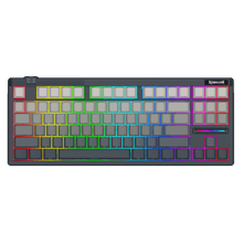 Redragon K729 PRO 80% Wireless Gasket RGB Gaming Keyboard, 3-Mode TKL Mechanical Keyboard w/Knob Control, Mix-Color PBT Keycaps, Hot-Swap South-Facing Socket & 5-Layer Dampener, Custom Silent Switch