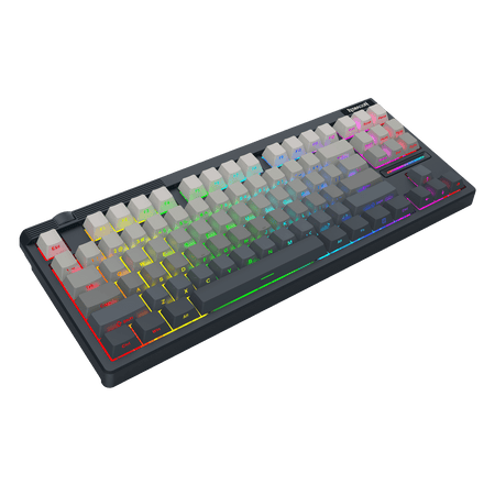Redragon K729 PRO 80% Wireless Gasket RGB Gaming Keyboard, 3-Mode TKL Mechanical Keyboard w/Knob Control, Mix-Color PBT Keycaps, Hot-Swap South-Facing Socket & 5-Layer Dampener, Custom Silent Switch