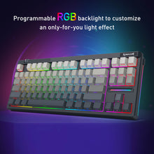 Gaming keyboard with RGB backlight on a dark background