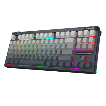 Redragon K729 PRO 80% Wireless Gasket RGB Gaming Keyboard, 3-Mode TKL Mechanical Keyboard w/Knob Control, Mix-Color PBT Keycaps, Hot-Swap South-Facing Socket & 5-Layer Dampener, Custom Silent Switch