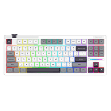 Keyboard with RGB backlighting on a white background