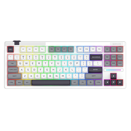 Keyboard with RGB backlighting on a white background