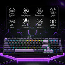 Mechanical keyboard with RGB lighting on a dark background