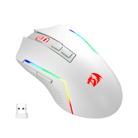 Redragon M693 Wireless Bluetooth Gaming Mouse, 8000 DPI Wired/Wireless Gamer Mouse w/ 3-Mode Connection, BT & 2.4G Wireless, 7 Macro Buttons, Durable Power Capacity and RGB Backlight for PC/Mac/Laptop