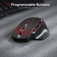 Redragon M806 Wireless Gaming Mouse, 7 Programmable Buttons Wired RGB Gamer Mouse w/ 3-Mode Connection, BT & 2.4G Wireless, Ergonomic Natural Grip Build, Software Supports DIY Keybinds & Backlit